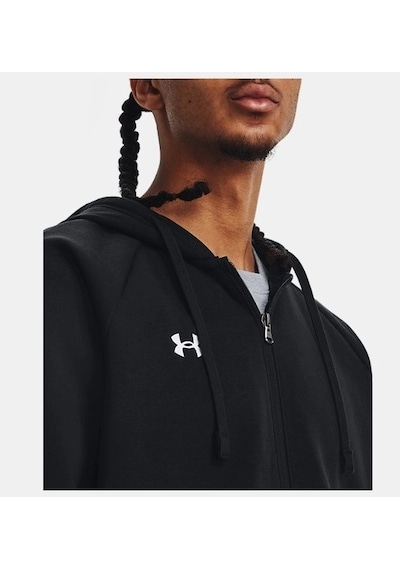 Under Armour Ua Rival Fleece Fz Hoodie Erkek Eşofman Üstü 1379767-001 Siyah