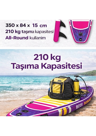 Paddle Board Sup Vr Cat Edition Bodi Cyber Şişme Stand 350x84x15cm Full Set Hediyeli