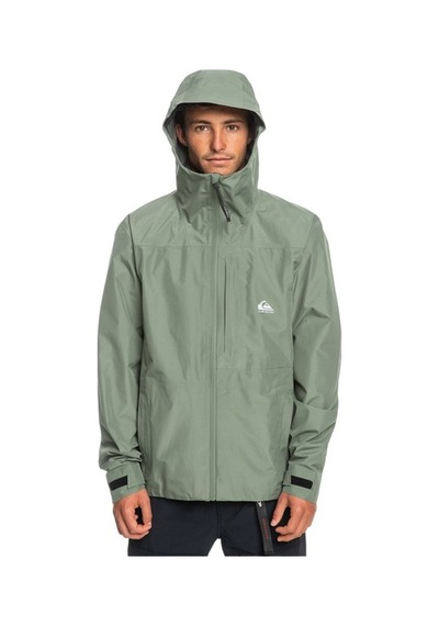 Quiksilver Over Cast Gore Tex Erkek Yeşil Ceket Siyah