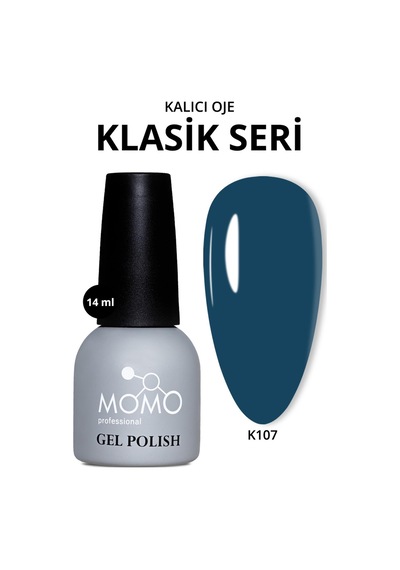 Momo Professional Kalıcı Oje K107 Koyu Petrol Mavisi 14 Ml