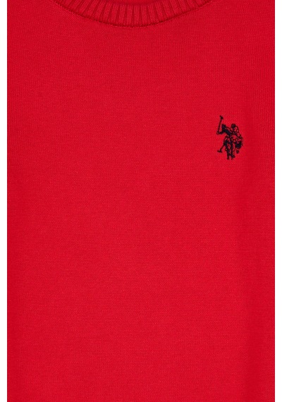 U.S. Polo Assn. Kız Çocuk Kırmızı Bisiklet Yaka Basic Kazak 50316808-VR171