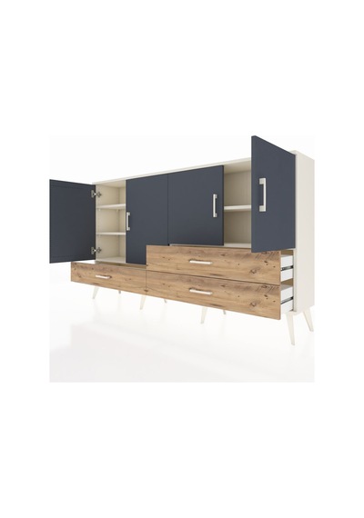 Arges Konsol 5 Raflı 3 Çekmeceli 4 Kapaklı 176x30x99 Aytaşı-antra Aytaşı-antrasit/çam Arges Konsol 5 Raflı 3 Çekmeceli 4 Kapaklı 176x30x99 Aytaşı-antra Aytaşı-antrasit/çam