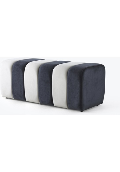 Yarmalı Bench Antresit-beyaz Beyaz