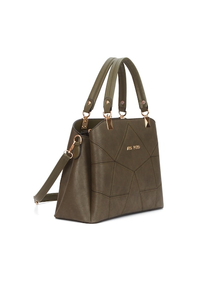 Adelina Bags Kadın Butterfly El Ve Omuz Çantası Kol Çantası Charm Detaylı Haki
