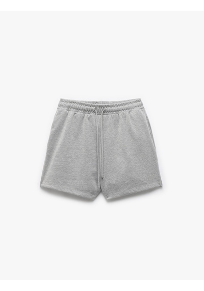 Koton Beli Bağcıklı Nakışlı Dar Kesim Cepli Mini Şort Gri Melanj 5sal40070ık Gri Melanj Koton Beli Bağcıklı Nakışlı Dar Kesim Cepli Mini Şort Gri Melanj 5sal40070ık Gri Melanj