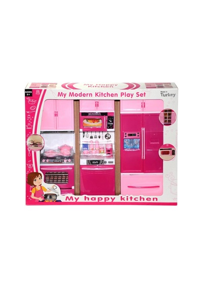 02309 , 3'lü Set - Fırın - Buzdolabı - Bulaşık Makinesi Pembe