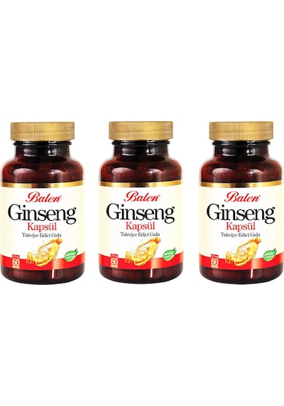 Balen Kırmızı Gınseng 375 Mg 60 Kapsül 3 Adet