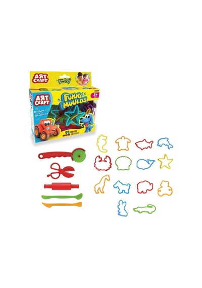 03299 , Art Craft Eğlenceli Kalıplar 19 Parça / +3 Yaş Çok Renkli