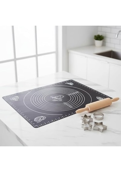 40x50 Cm Silikon Hamur Açma Matı - Yapışmaz Ve Kaymaz Ölçülü Hamur Yoğurma Matı - Mantı, Ekmek, Makarna Ve Pasta İçin Gıda Sınıfı Silikon Mutfak Hazırlık Gereci Renk Stok Durumuna Göre Gönderilir.