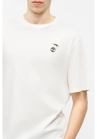 Timberland Comfortable Fit Erkek Beyaz Slogan T-shirt-15632