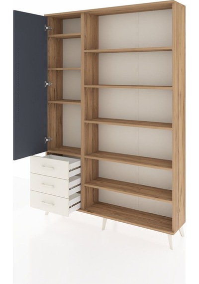 Arges Dolap 9 Raflı 3 Çekmeceli 3 Kapaklı 132x30x195 Çam-antr... Çam Arges Dolap 9 Raflı 3 Çekmeceli 3 Kapaklı 132x30x195 Çam-antr... Çam