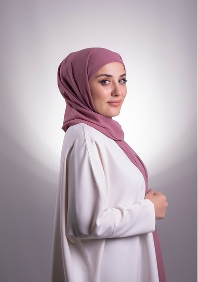Hürrem Bone Fuşya Pratik Hazır Geçmeli Şal Şifon Boru Boneli 3001_20