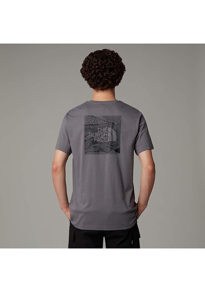 The North Face M Ss Box Nse Celebratıon Tee Smoked Renkli