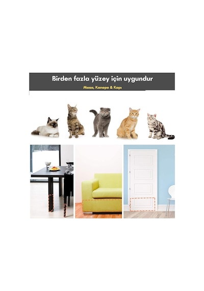 Kedi Caydırıcı Eğitim Bandı, Mobilyalar Için Tırmalamaya Karşı Önleyici, %100 Şeffaf10 Cm X 10 Mtslında