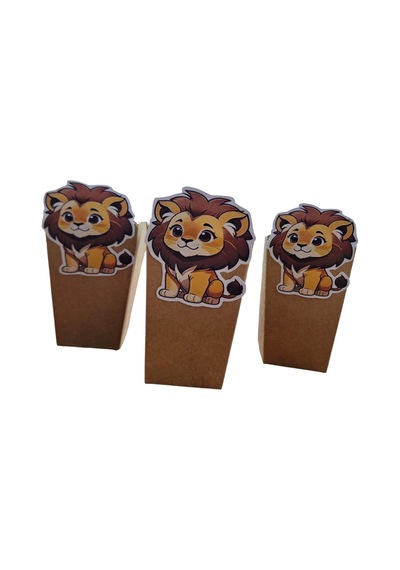 Aslan Temalı Popcorn Mısır Kutusu 8 Li