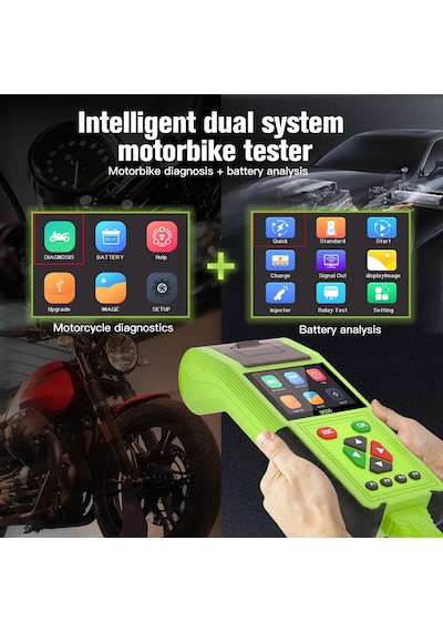 Jdiag M200 Motosiklet Obd2 Teşhis Arıza Kodu Okuyucu Pil Test Cihazı Bmw Yamaha Honda Kawasaki