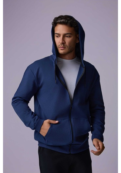 Defys Defy S Erkek Oversize Kapüşonlu Fermuarlı Cepli Sweatshirt İndigo - 527577758 İndigo Defys Defy S Erkek Oversize Kapüşonlu Fermuarlı Cepli Sweatshirt İndigo - 527577758 İndigo