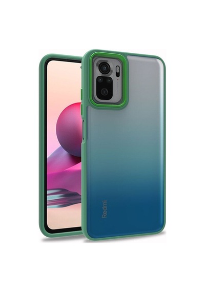 Xiaomi Redmi Note 10s Kılıf Zore Flora Kapak Yeşil