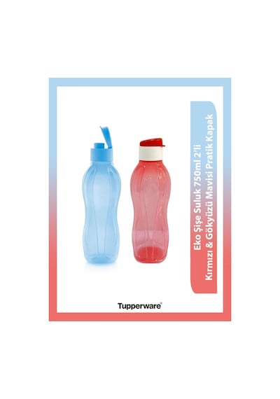Eco Şişe Suluk 750 Ml 2li Mavi Kırmızı