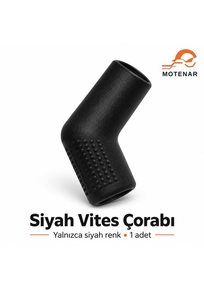 Motenar Siyah Motosiklet Vites Çorabı Pedal Kılıfı 1 Adet