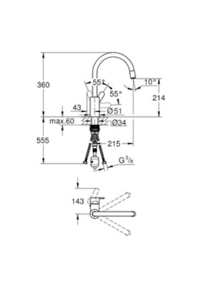 Grohe Eurostyle 31126004 El Duşlu Eviye Bataryası