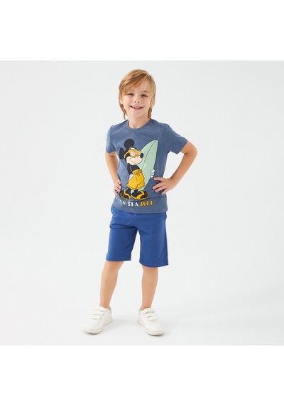 Mickey Mouse D4785-3 Çocuk  Lacivert Melanj Alt Üst Takım