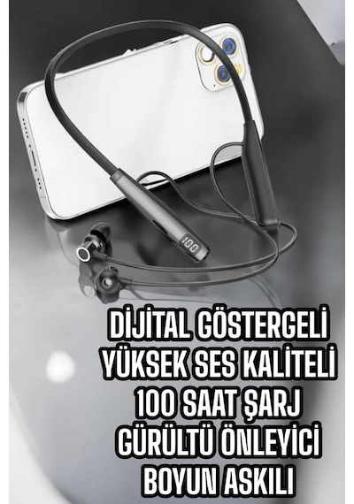 Boyun - 929 - Bantlı Bluetooth Kulaklık Yüksek Ses Kaliteli 100 - Csmo-tex - Saat Kulaklık