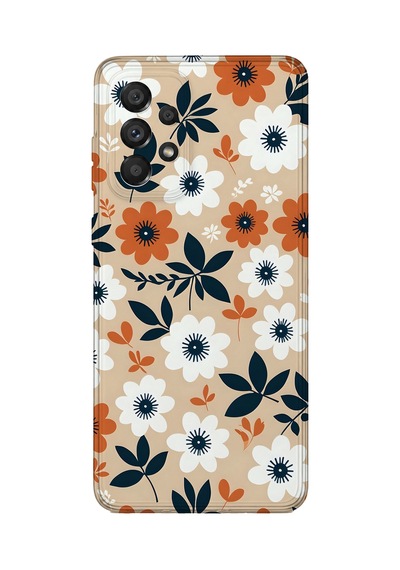 Samsung Galaxy M52 Uyumlu Baskılı Şeffaf Telefon Kılıfı Koleksiyon: Pastel Flowers 5