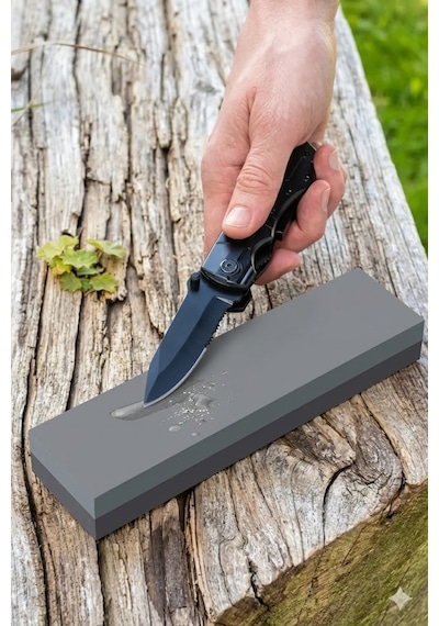 Bıçak, Makas, Kesici Aletler İçin Bileyici Çift Taraflı Bileme Taşı 120-320 Grit Size/15-5-2.5cm