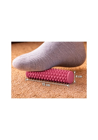 Alvera Dikenli Masaj Silindiri 15 X 4 Cm Ayak Ve Kas Masaj Rulosu - Pembe