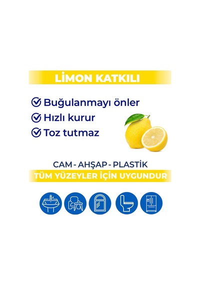 Bingo Limon Kokulu Pratik Yüzey Temizlik Havlusu 6 x 96'lı