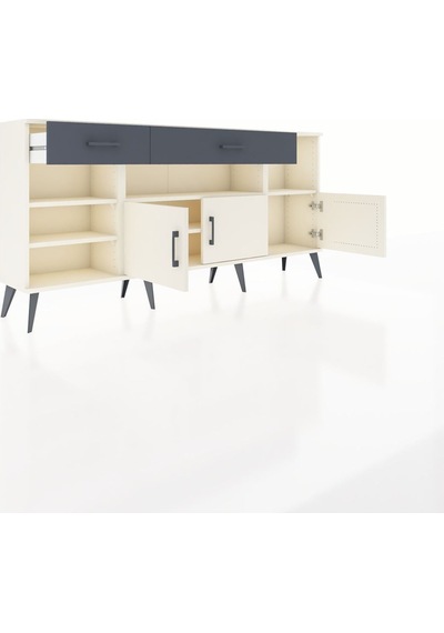 Arges Konsol 5 Raflı 2 Çekmeceli 3 Kapaklı 176x30x83 Aytaşı-aytaşı/antrasit Aytaşı/antrasit Arges Konsol 5 Raflı 2 Çekmeceli 3 Kapaklı 176x30x83 Aytaşı-aytaşı/antrasit Aytaşı/antrasit