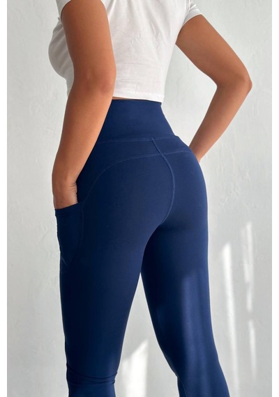 Balenbi Haute Kadın Yüksek Bel Toparlayıcı Çift Cepli Leggings Fitness Tayt 1092 Lacivert Balenbi Haute Kadın Yüksek Bel Toparlayıcı Çift Cepli Leggings Fitness Tayt 1092 Lacivert