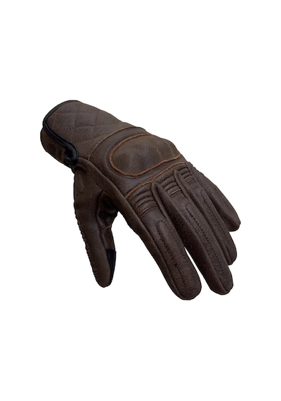 The Biker Jeans Hammer Brown Korumalı Motosiklet Deri Eldiveni Renkli