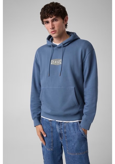 Guess Guess Jeans Erkek Kapüşonlu Sweatshirt M6bq12k5459 Mavi