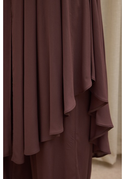 Mai Collection Marina Etek Detaylı Kahve Pantolon Takım