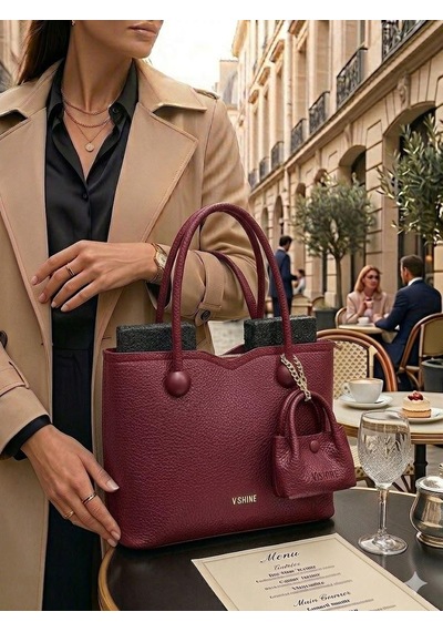 Victorinox Şık Minik Cüzdan Detaylı El Ve Omuz Çantası - Model 3124 Bordo
