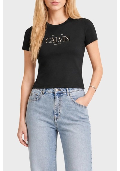 Calvin Klein Ss Classıc Resort Fo, Ub1 Kadın Siyah T-shirt