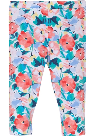 Lovetti Kız Çocuk Watercolor Meadow Desen Kapri 8408 Çok Renkli