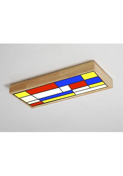 Ahşap Çerçeve Tavan Led Aydınlatma Avize 30X120Cm Salon Yatak Od (521928699)