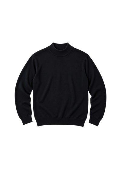 Battalmoda Erkek Büyük Beden Siyah Yarım Balıkçı Pamuklu Kazak 3xl-4xl-5xl-6xl