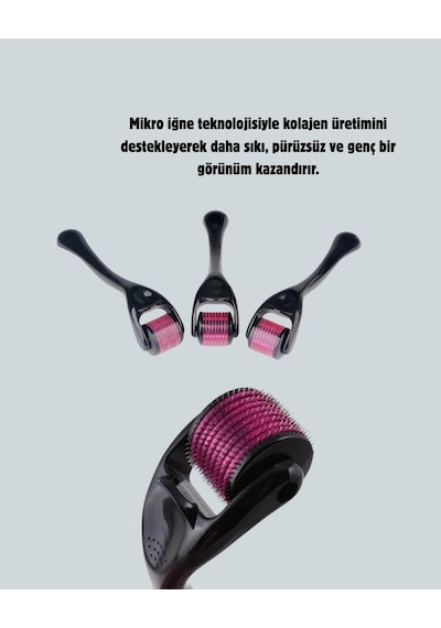 Mey İthalat Dermaroller 1 Mm Akne İzleri Ve Çatlak Giderici Cilt Bakım Aleti