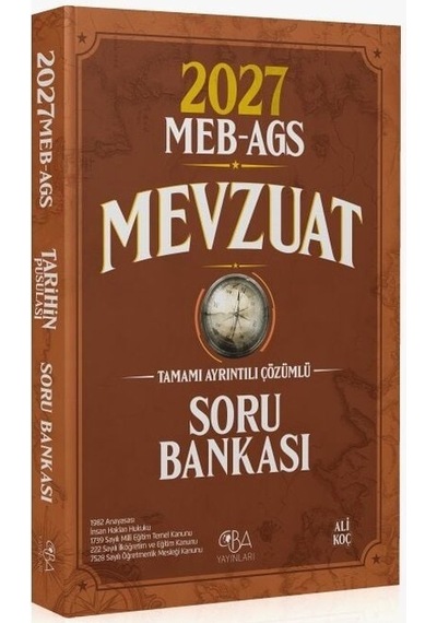 Cba Yayınları 2027 Meb Ags Mevzuat Soru Bankası