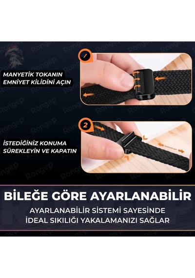 Lexroo Xiaomi Mi Band 10/9/8 İle Uyumlu Kordon Manyetik Toka Mekanizmalı Yumuşak Ve Konforlu Smart