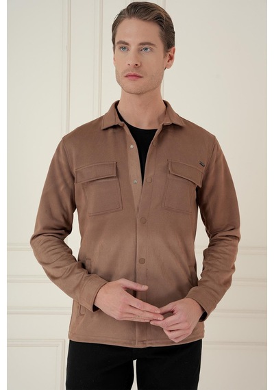 Efor G 1578 Slim Fit Camel Klasik Gömlek Camel Efor G 1578 Slim Fit Camel Klasik Gömlek Camel