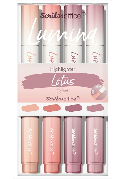 Scrikss Lumina Fosforlu Kalem Lilac, 4'lü Set, Lilac Tek Renk