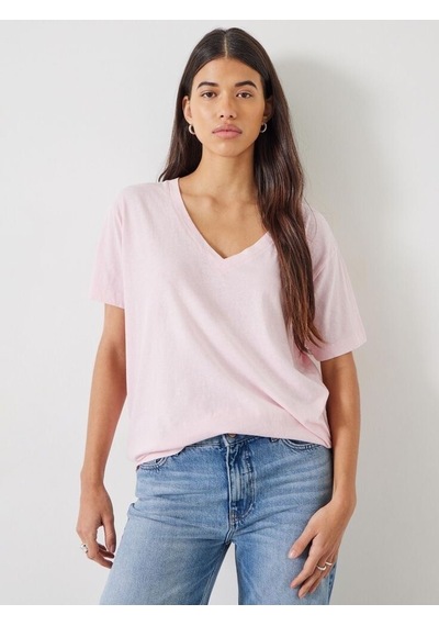 Superlife Kadın V Yaka Tshirt Spr24tsk45 Pudra