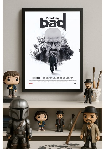 Breaking Bad Siyah Ahşap Çerçeveli Poster, Dizi Duvar Tablosu