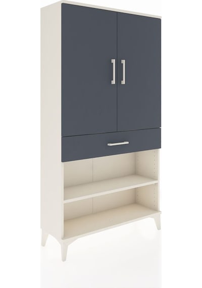 Arges Dolap 4 Raflı Tek Çekmeceli 2 Kapaklı 88x30x163 Aytaşı-... Aytaşı