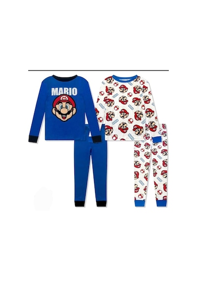 Hasyılmaz Nintendo Süper Mario 2li Pijama Takımı 10 Yaş Mavi